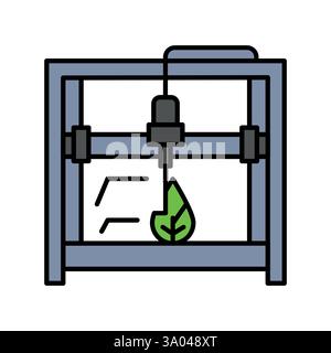 Synthetic biology color line icon. Vector isolated element. Editable stroke. Stock Vector