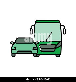 Transport mobility color line icon. Vector isolated element. Editable stroke. Stock Vector