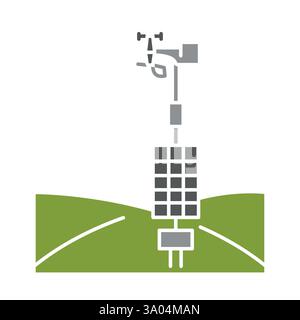 Weather Station flat icon. Smart agriculture. Vector isolated element. Stock Vector