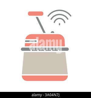 Automatic Feeding System flat icons set. Vector isolated element. Stock Vector