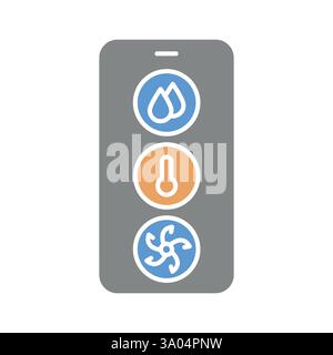 Climate control systems for farm flat icon. Vector isolated element. Stock Vector