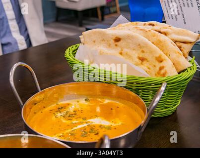 Close up shot of Indian style curry food at Texas Stock Photo