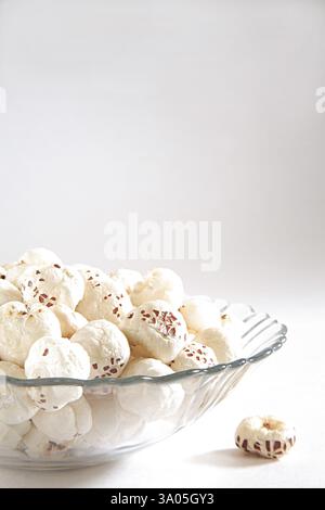 Dry fruit, Makhana fox nut, white ball, Euryl Ferox, India, Asia Stock Photo