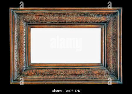 Wood Mirror Frame - antique Stock Photo