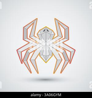 Modern spider logo can be used for company logo or clothing geometric design Stock Vector