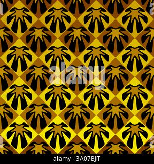 seamless geometric floral pattern with tiles vector illustration Stock Vector