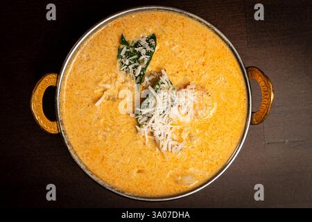 Chicken curry in a dish Stock Photo