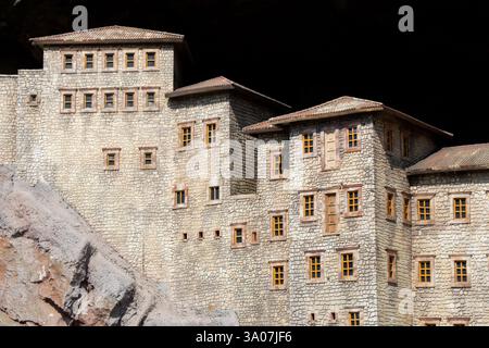 Sumela Monastry near Trabzon model in Miniaturk Museum Stock Photo