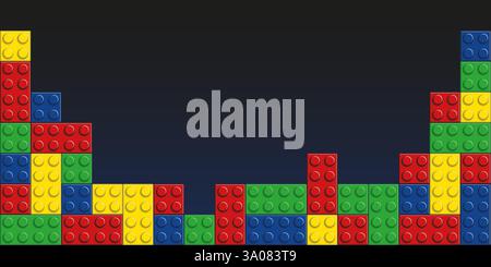 Brick toys block vector background Stock Vector