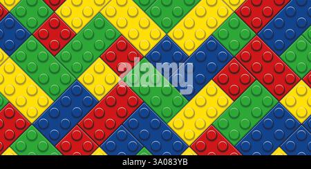 Brick toys block vector background Stock Vector