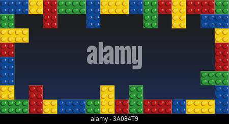 Brick toys block vector background Stock Vector