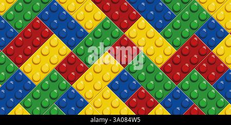 Brick toys block vector background Stock Vector