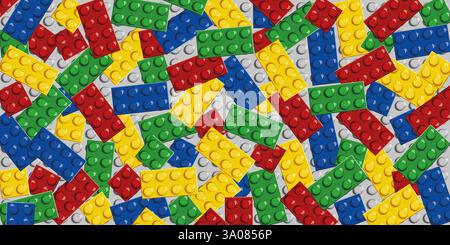 Brick toys block vector background Stock Vector