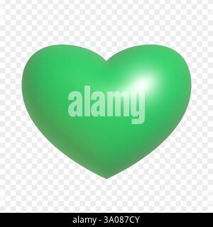 3d vector heart icon isolated Stock Vector