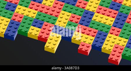 Brick toys block vector background Stock Vector