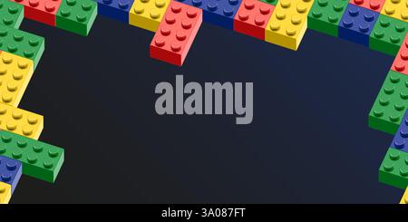 Brick toys block vector background Stock Vector