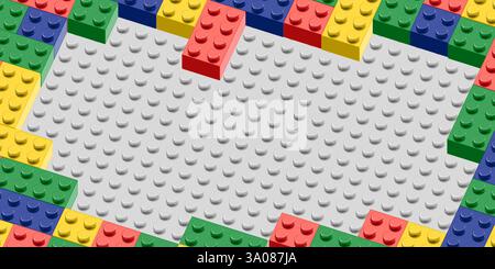 Brick toys block vector background Stock Vector