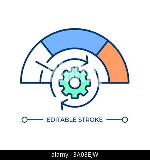 Speed management RGB color icon Stock Vector