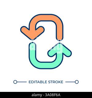Dynamic lanes RGB color icon Stock Vector