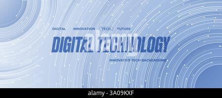 Abstract technology background with circle lines. Elegant pattern. Stock Vector