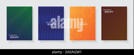 stock vector abstract geometric line pattern background for business brochure cover design green blue orange brown Stock Vector
