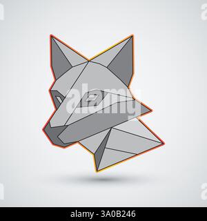 Modern fox logo can be used for company logo or clothing geometric design template Stock Vector