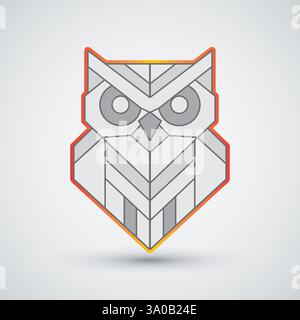 Modern owl logo can be used for company logo or clothing geometric design template Stock Vector
