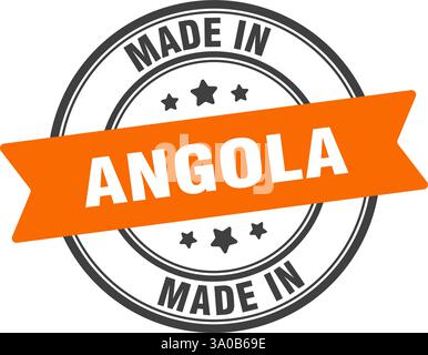 Made in Angola stamp. Made in Angola round sign Stock Vector