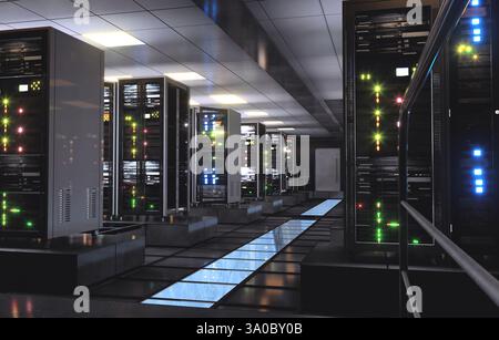 Concept of computing and digital storage center Stock Photo