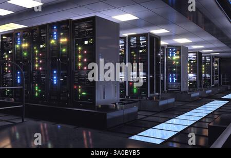 Concept of computing and digital storage center Stock Photo