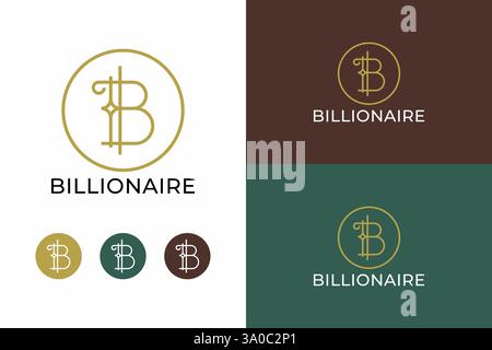 Modern Minimalist of Letter B Logo High and Premium Idea for Business Branding Stock Vector