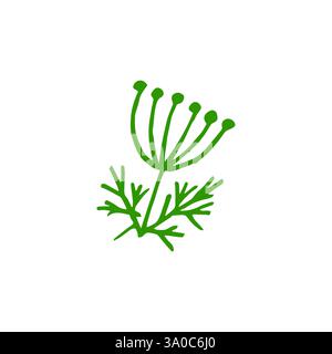 Twig. Textile template. Decorative folk element, ethnic decor. Folklore logo in hand draw style. Folk branch icon, sign, symbol, pin Stock Vector