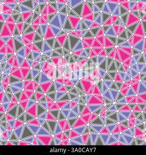 Minimalistic triangles background. Small triangles size. Solid shapes in frames. Multiple colors style. Repeatable pattern. Modern vector tiles. Stock Vector