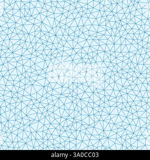 Triangles pattern. Light blue color. Tiny triangles size. Light lines weight. Repeatable pattern. Seamless tileable vector illustration. Stock Vector