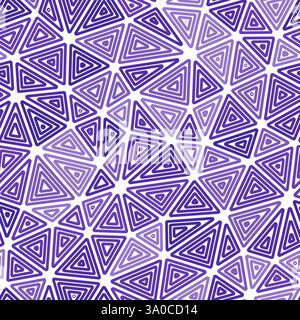 Triangles vector pattern. Multiple repeated inner triangles. Medium shape size. Monotone style. Seamless pattern. Stylish vector tiles. Stock Vector