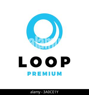 loop icon vector logo template illustration design Stock Vector