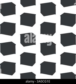 Vector seamless pattern of hand drawn nightstand silhouette isolated on white background Stock Vector