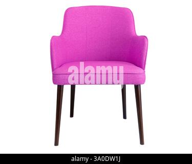 Pink armchair. Modern designer chair on white background. Texture chair ...