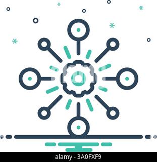 Icon for automation, automatism Stock Vector