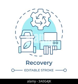 Recovery soft blue concept icon Stock Vector