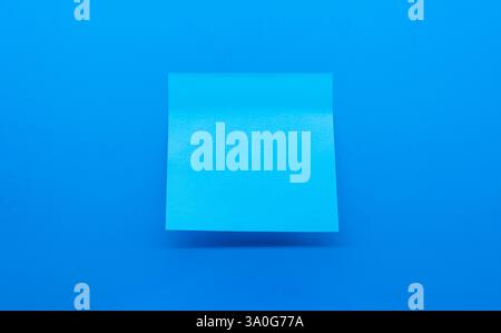 blue sticky note paper Stock Photo