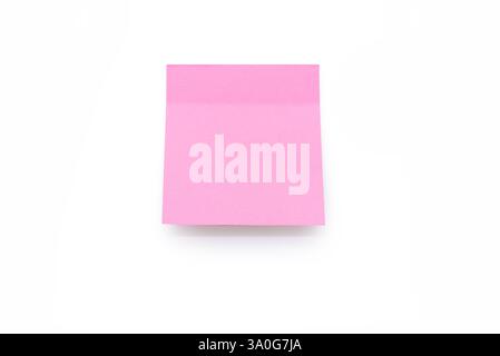 pink sticky note paper Stock Photo