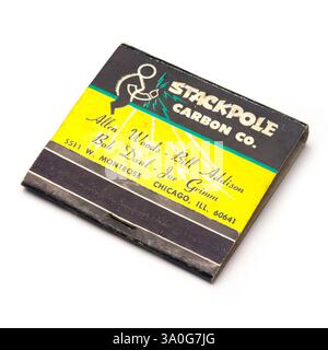 Stackpole Carbon Co.,1960's matchbook matchbox Stock Photo - Alamy