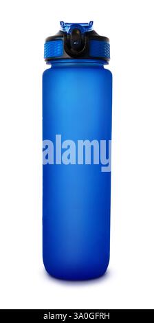 Blue plastic water bootle isolated on white background Stock Photo