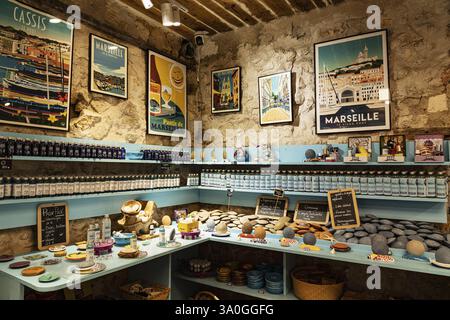 Soap, shop, boutique in Le Panier, neighbourhood, Marseille, France, Europe Stock Photo