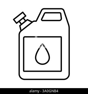 Canister icon. Editable stroke. Canister or fuel linear icon. Canister symbol. Vector illustration Stock Vector
