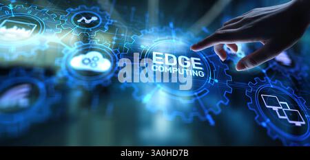 Edge Computing Concept: Enhancing Data Processing at the Network Edge. Stock Photo