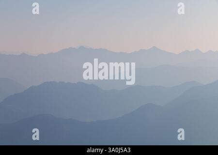 gradient mountain landscape ideal as a background Stock Photo