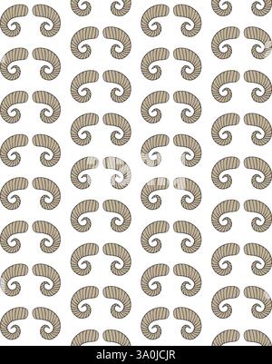 Vector seamless pattern of goat horns Stock Vector