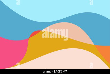 Fluid wavy shapes background design Stock Vector